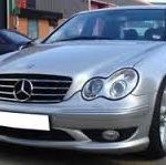 Μάσκα για Mercedes   W203 (2000-2007) - 4 γρίλιες μαύρες