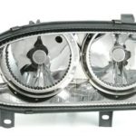 Φανάρια εμπρός για Vw Golf 3 - chrome , με λάμπες (Η1) - σετ 2τμχ.