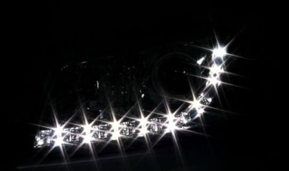 Φανάρια εμπρός led για Audi A3 (2003-2008) - μαύρα , με λάμπες (Η1) - σετ 2τμχ.