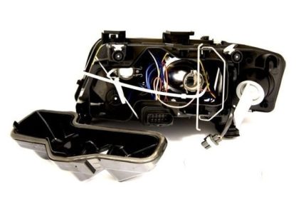 Φανάρια εμπρός angel eyes για Audi A6 (1997-2001) / Allroad 1999-2005 - chrome , χωρίς λάμπες (Η7) - σετ 2τμχ.
