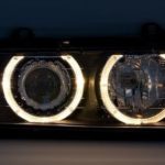 Φανάρια εμπρός angel eyes για Bmw E36 (1991-2000) 4d sedan - μαύρα , χωρίς λάμπες (Η7) - σετ 2τμχ.