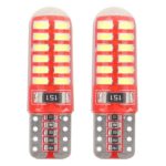 T10 W5W 12V W2,1x9,5d ΛΕΥΚΟ 5.600K 24SMDx3014 ΣΙΛΙΚΟΝΗΣ (ΚΑΡΦΩΤΟ - CAN-BUS) 2ΤΕΜ.