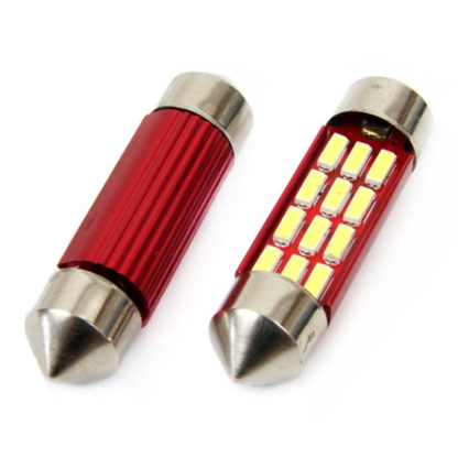 ΛΑΜΠΑΚΙΑ ΠΛΑΦΟΝΙΕΡΑΣ 36mm 12V 5.600K 12xSMD 4014 LED CAN-BUS AMIO - 2 ΤΕΜ.