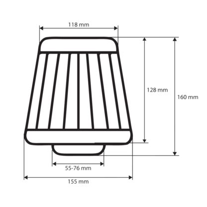 ΦΙΛΤΡΟΧΟΑΝΗ ΕΛΕΥΘΕΡΑΣ AF-CARBON 160 Χ 155 Χ 118 (CARBON/3 ΑΝΤΑΠΤΟΡΕΣ) AMiO - 1 ΤΕΜ.