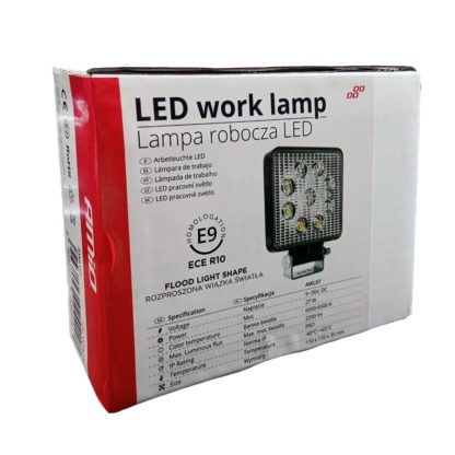 ΠΡΟΒΟΛΕΑΣ ΕΡΓΑΣΙΑΣ WORKING LAMP FLOOD 9LED 3030 9-36V 2160lm 6000K 110x110mm AWL07 AMIO – 1 ΤΕΜ.