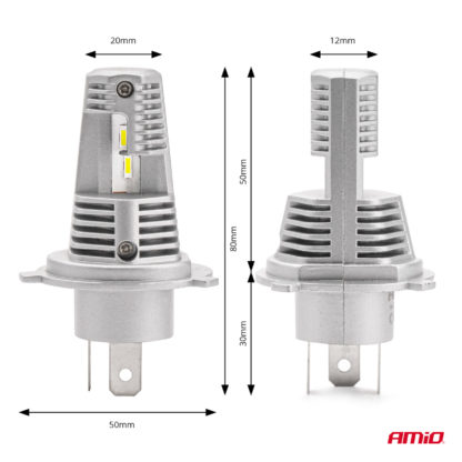 ΛΑΜΠΕΣ LED H4 10-16V 40W 6.500K 4400lm (ΨΥΚΤΡΑ) X1 AMIO - 2ΤΕΜ.