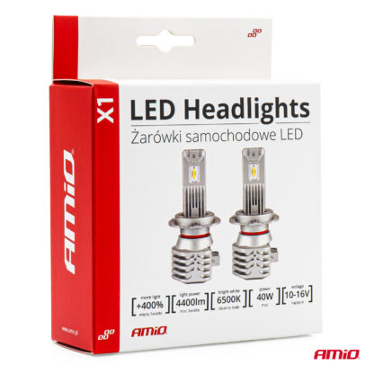 ΛΑΜΠΕΣ LED H7 10-16V 40W 6.500K 4400lm (ΨΥΚΤΡΑ) X1 AMIO - 2ΤΕΜ.