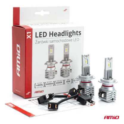 ΛΑΜΠΕΣ LED H7 10-16V 40W 6.500K 4400lm (ΨΥΚΤΡΑ) X1 AMIO - 2ΤΕΜ.
