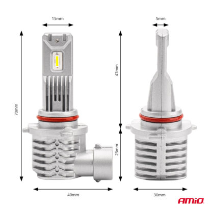 ΛΑΜΠΕΣ LED HΒ3 10-16V 40W 6.500K 4400lm (ΨΥΚΤΡΑ) X1 SERIES AMIO - 2ΤΕΜ.