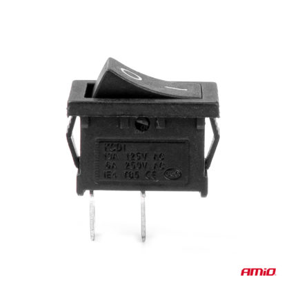 ΔΙΑΚΟΠΤΗΣ ON/OFF 3 ΕΠΑΦΩΝ 12V 20A 12mm x 19mm ΜΑΥΡΟΣ ΑΜΙΟ - 1 ΤΕΜ.