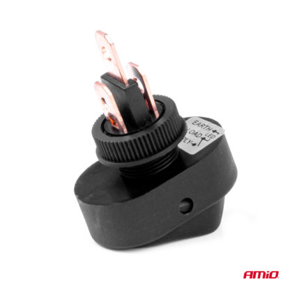 ΔΙΑΚΟΠΤΗΣ ON/OFF 3 ΕΠΑΦΩΝ ΜΕ LED ΠΡΑΣΙΝΟ 12/24V Φ12mm 30A ΜΕ ΣΠΕΙΡΩΜΑ ΟΒΑΛ ΑΜΙΟ - 1 ΤΕΜ.