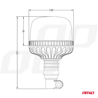 ΦΑΡΟΣ DIAMONT W25P ΜΕ ΛΕΥΚΟ ΚΑΠΑΚΙ 12/24V 24xSMD LED ΠΟΡΤΟΚΑΛΙ ΕΛΑΣΤΙΚΟΣ ΒΙΔΩΤΟΣ 201x126mm ΑΜΙΟ - 1 ΤΕΜ.