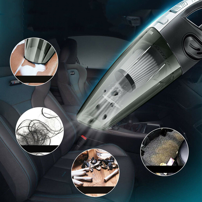 Ηλεκτρικό Σκουπάκι Αυτοκινήτου - Σπιτιού Επαναφορτιζόμενο Με Θήκη Μεταφοράς 120W R-6053 1 Τεμάχιο
