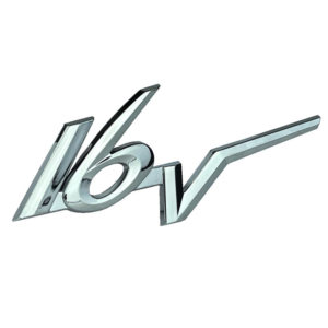 Αυτοκόλλητο Σήμα Χρωμίου "16V" 10.5×4.5cm 1Τμχ