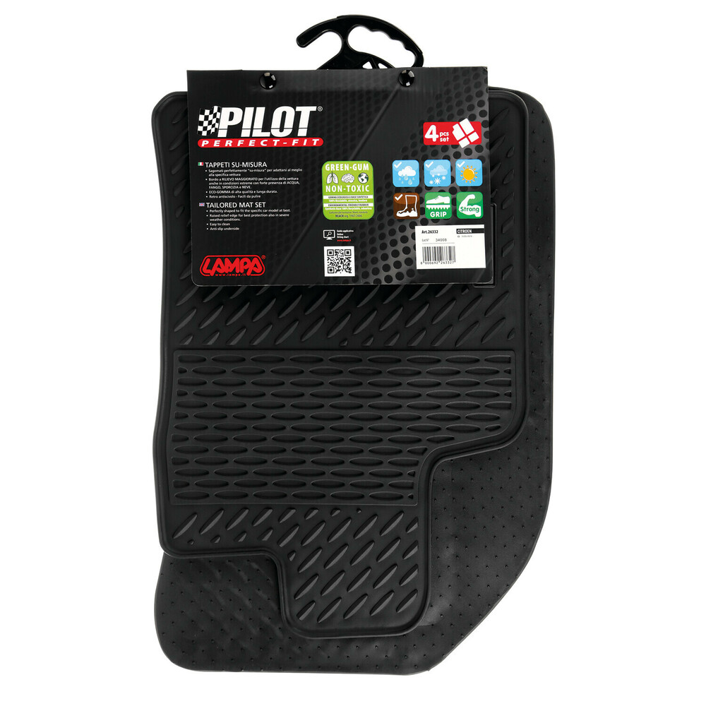 CITROEN C3 5D 11/2009-10/2016 ΠΑΤΑΚΙΑ ΜΑΡΚΕ ΛΑΣΤΙΧΟ PILOT ECO GOMMA STYLE B (ΜΕ ΚΟΥΜΠΩΜΑΤΑ) LAMPA - 4 ΤΕΜ.