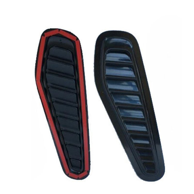 Αεραγωγοί Καπό Αυτοκόλλητοι Universal Τύπου Bmw GTR Μαύροι 33x11x1.5cm 2 Τεμάχια