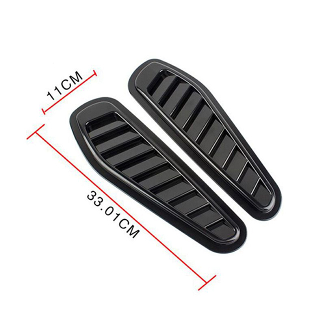 Αεραγωγοί Καπό Αυτοκόλλητοι Universal Τύπου Bmw GTR Μαύροι 33x11x1.5cm 2 Τεμάχια