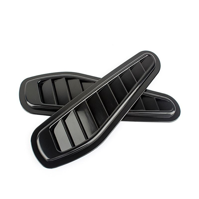 Αεραγωγοί Καπό Αυτοκόλλητοι Universal Τύπου Bmw GTR Μαύροι 33x11x1.5cm 2 Τεμάχια