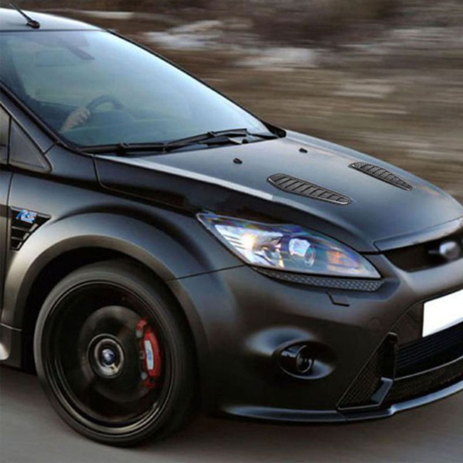 Αεραγωγοί Καπό Αυτοκόλλητοι Universal Τύπου Bmw GTR Μαύροι 33x11x1.5cm 2 Τεμάχια