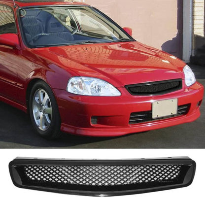 Μάσκα Για Honda Civic 99-01 Sport Look Χωρίς Σήμα Μαύρη Γυαλιστερή 1 Τεμάχιο