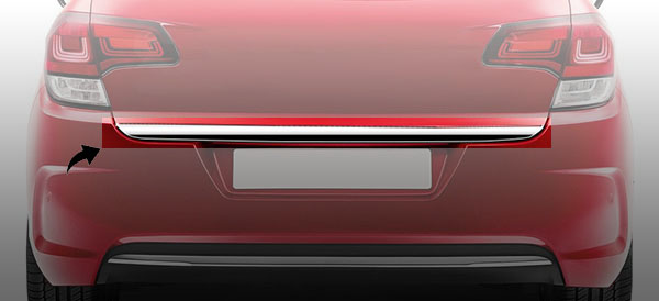 CITROEN C4 HB 2010+ TRIM ΜΑΡΚΕ ΠΟΡΤ ΠΑΓΚΑΖ ΠΛΑΣΤΙΚΟ ΧΡΩΜΙΟΥ