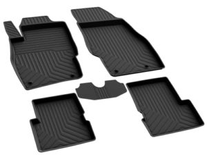 Πατάκια μαρκέ λάστιχο σε σκαφάκια μαύρα για Opel Corsa Ε 2014-2019 S-Dizayn – 4 τεμ.