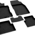Πατάκια μαρκέ λάστιχο σε σκαφάκια μαύρα για Nissan Qashqai 2014-2020 / Renault Kadjar 2014+ S-Dizayn - 4 τεμ.