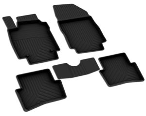 Πατάκια μαρκέ λάστιχο σε σκαφάκια μαύρα για Renault Clio 2012+ S-Dizayn – 4 τεμ.