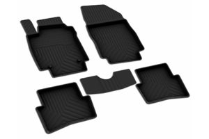 Πατάκια μαρκέ λάστιχο σε σκαφάκια μαύρα για Renault Captur 2012+ S-Dizayn – 4 τεμ.