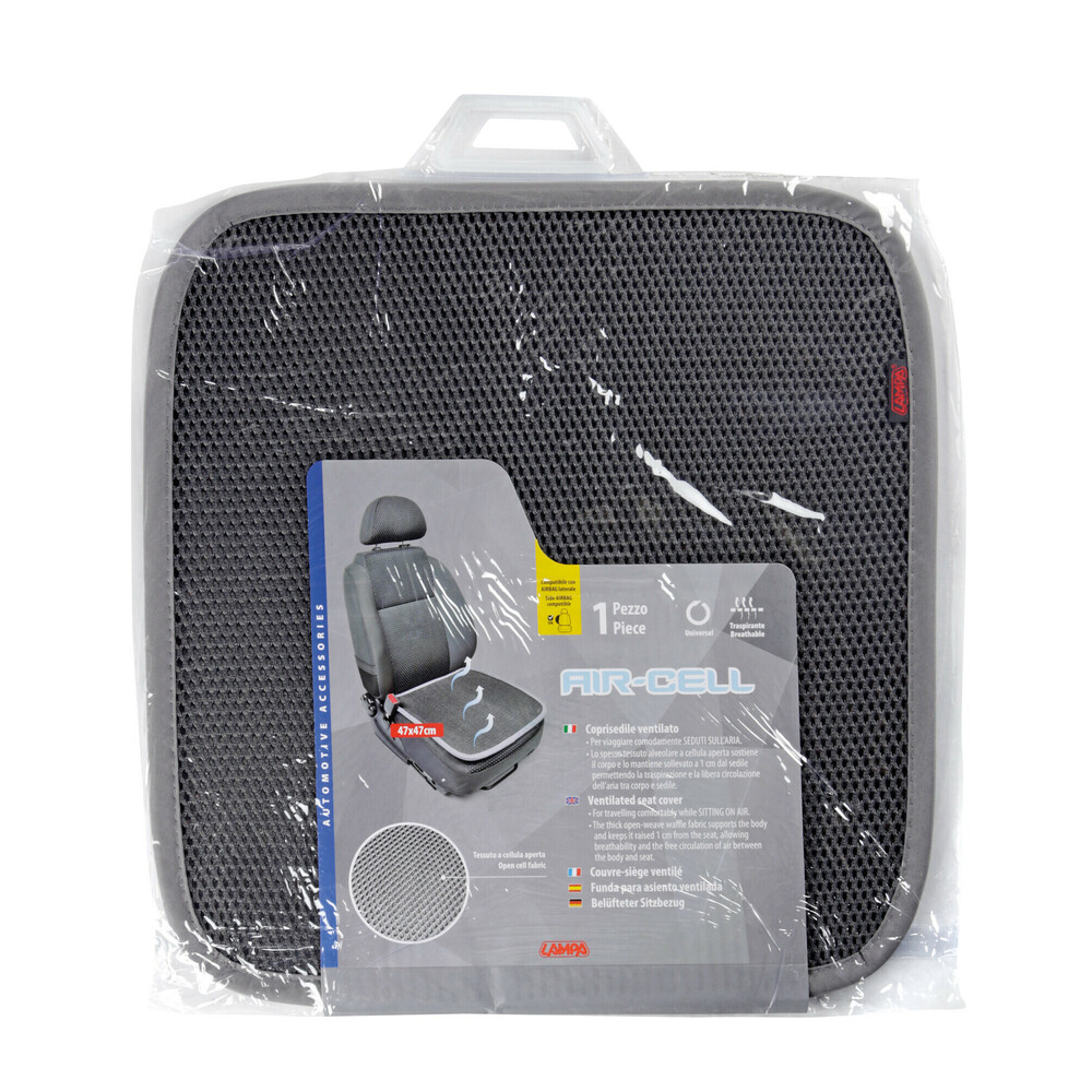 ΜΑΞΙΛΑΡΙ ΚΑΘΙΣΜΑΤΟΣ AIR-CELL ΜΑΥΡΟ/ΓΚΡΙ ΑΕΡΙΖΟΜΕΝΟ 47x47cm 1ΤΕΜ.