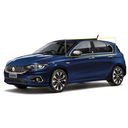 FIAT TIPO 2015+ 5D ΤΡΙΜ ΜΑΡΚΕ ΠΑΡΑΘΥΡΩΝ ΑΥΤΟΚΟΛΛΗΤΑ ΧΡΩΜΙΟ ΜΕΤΑΛΛΙΚΑ