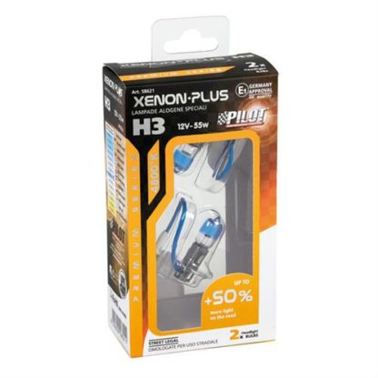 H3 12V 55W PK22s XENON PLUS 4.800K +50% 2ΤΕΜ.