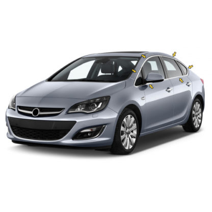 OPEL ASTRA J 4D 2012+ TRIM ΜΑΡΚΕ ΠΑΡΑΘΥΡΩΝ ΑΥΤΟΚΟΛΛΗΤΑ ΧΡΩΜΙΟΥ 12ΤΕΜ.