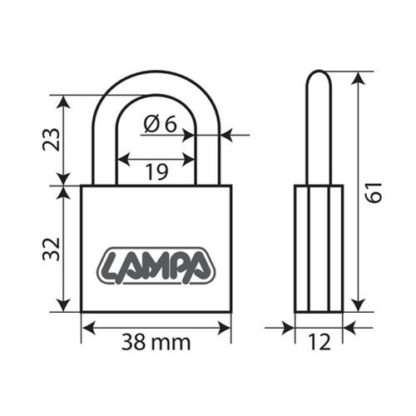 ΛΟΥΚΕΤΟ 60mm STANDARD ΜΕ 3 ΚΛΕΙΔΙΑ