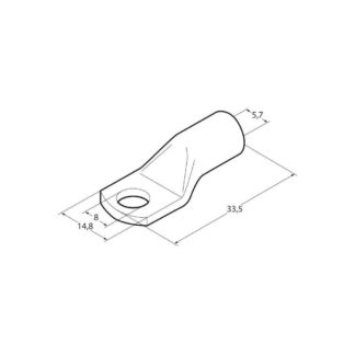 ΑΚΡΟΔΕΚΤΕΣ ΚΑΛΩΔΙΩΝ ΜΠΑΤΑΡΙΑΣ 16 mm² ΜΕ ΤΡΥΠΑ 8mm 5ΤΕΜ