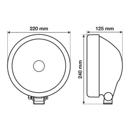 ΠΡΟΒΟΛΕΑΣ NEPTUNE 9'' 12/24V-H7 ΚΑΡΦΙ ΜΕ T10 W5W ΘΕΣΕΩΣ ΣΤΡΟΓΓΥΛΟΣ 220mm 1ΤΕΜ.