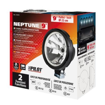 ΠΡΟΒΟΛΕΑΣ NEPTUNE 9'' 12/24V-H7 ΚΑΡΦΙ ΜΕ T10 W5W ΘΕΣΕΩΣ ΣΤΡΟΓΓΥΛΟΣ 220mm 1ΤΕΜ.