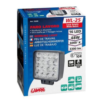 ΠΡΟΒΟΛΕΑΣ ΕΡΓΑΣΙΑΣ WL-25 16LED 48W 3300lm 10-30V (108x128x58mm) ΦΩΣ ΔΙΑΘΛΑΣΗΣ -1ΤΕΜ.