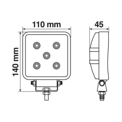 ΠΡΟΒΟΛΕΑΣ ΕΡΓΑΣΙΑΣ WL-13 15W 1200LM 12/24V ΜΕ 5 LED 10-30V 6.000K (110x140x45mm) ΦΩΣ ΔΙΑΘΛΑΣΗΣ -1ΤΕΜ.