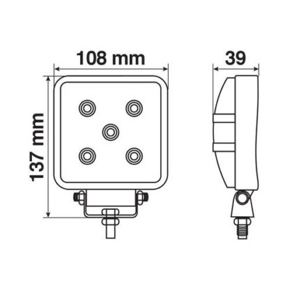 ΠΡΟΒΟΛΕΑΣ ΕΡΓΑΣΙΑΣ WL-15 5 LED 15W 10-30V (137 Χ 108 Χ 39mm) ΦΩΣ ΔΙΑΘΛΑΣΗΣ BASIC LINE - 1 ΤΕΜ.