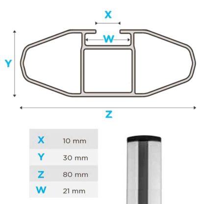 ΜΠΑΡΕΣ ΟΡΟΦΗΣ ΑΛΟΥΜΙΝΙΟΥ LINCE XL SILVER 135 cm ΣΕ ΑΣΗΜΙ ΧΡΩΜΑ ΓΙΑ ΟΡΟΦΗ ΜΕ FLUSH RAILS MENABO - 2 ΤΕΜ