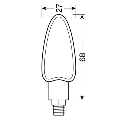 ΦΛΑΣ ΜΗΧΑΝΗΣ ARROW 12V 21w (68 x 27 mm) ΜΑΥΡΟ ΜΕ ΠΟΡΤΟΚΑΛΙ ΤΖΑΜΑΚΙ -2 ΤΕΜ.