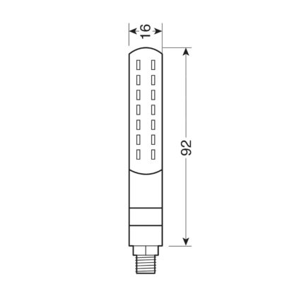 ΦΛΑΣ ΕΜΠΡΟΣ ΓΙΑ MOTO LINE SQ 12V SMD LED 2 ΧΡΗΣΕΩΝ ΘΕΣΕΩΣ/ΦΛΑΣ (ΜΑΥΡΟ 92 X 16 mm) - 2 ΤΕΜ.