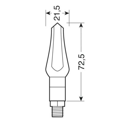 ΦΛΑΣ ΜΟΤΟ ZEPHYR ΜΑΥΡΑ 12V SMD LED 72,5x21,5mm 2ΤΕΜ.