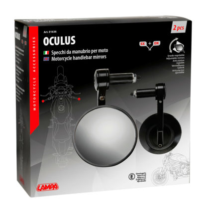 ΚΑΘΡΕΠΤΕΣ MOTO ΓΙΑ ΑΝΤΙΒΑΡΟ ΣΤΡΟΓΓΥΛΟΙ 95,5mm/18-23mm OCULUS LAMPA - 2 ΤΕΜ