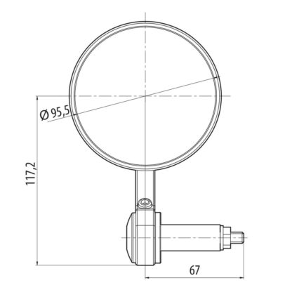 ΚΑΘΡΕΠΤΕΣ MOTO ΓΙΑ ΑΝΤΙΒΑΡΟ ΣΤΡΟΓΓΥΛΟΙ 95,5mm/18-23mm OCULUS LAMPA - 2 ΤΕΜ