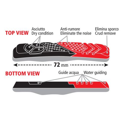 ΤΑΚΑΚΙΑ ΦΡΕΝΩΝ ΠΟΔΗΛΑΤΟΥ ΜΕ ΑΝΑΚΛΑΣΤΗΡΕΣ (CITY/MTB BIKE) PREMIUM 72mm PF-10 ΜΑΥΡΟ/ΚΟΚΚΙΝΟ 2ΤΕΜ.