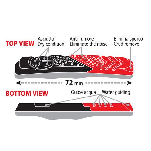 ΤΑΚΑΚΙΑ ΦΡΕΝΩΝ ΠΟΔΗΛΑΤΟΥ (CITY/MTB BIKE) PREMIUM 72mm PF-11 ΜΑΥΡΟ/ΚΟΚΚΙΝΟ 2ΤΕΜ.