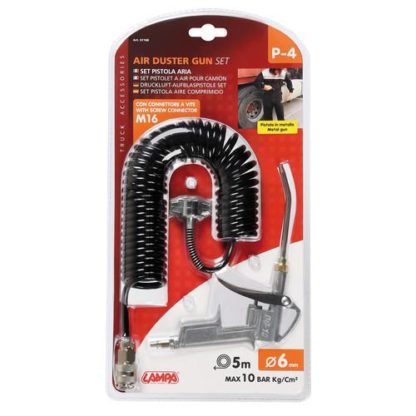 ΠΙΣΤΟΛΙ ΑΕΡΑ ΜΕΤΑΛΛΙΚΟ ΜΕ ΣΠΙΡΑΛ P-4 6mm 5m 10bar kg/cm2 ME ΣΥΝΔΕΣΜΟΣ ΑΕΡΑ M16