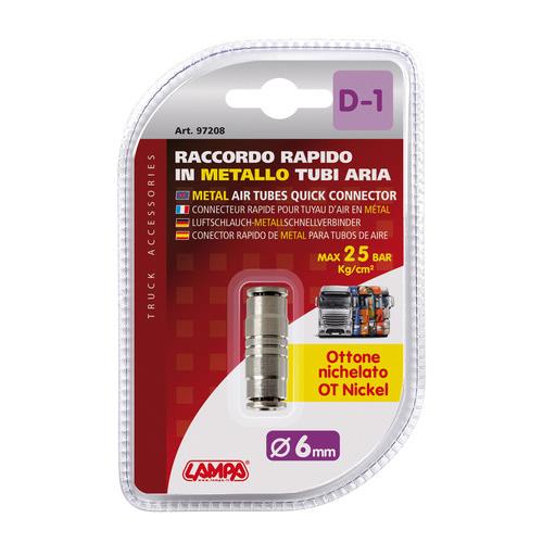 ΣΥΝΔΕΣΜΟΣ ΑΕΡΑ ΜΕΤΑΛΛΙΚΟΣ D-1 6mm max 25BAR LAMPA - 1 ΤΕΜ.